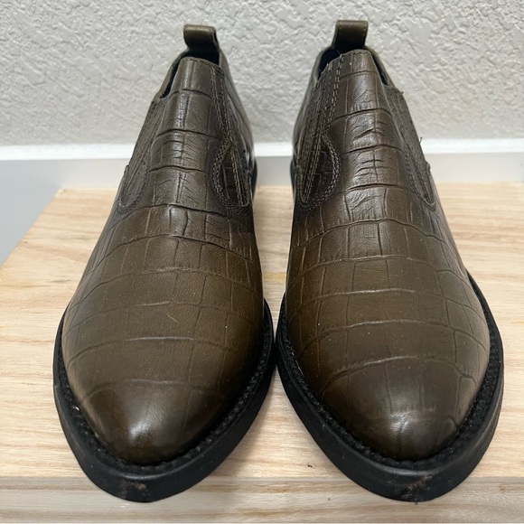 Frye Billy Shootie Rosemary Green Western Ankle Boots 7 - Picture 6 of 7